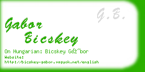 gabor bicskey business card